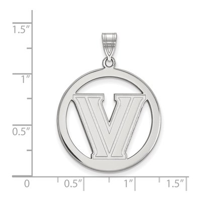Villanova University Sterling Silver Large Wildcats Letter V Pendant – view 2