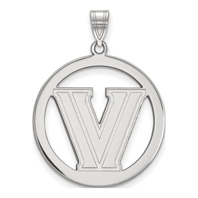 Villanova University Sterling Silver Large Wildcats Letter V Pendant