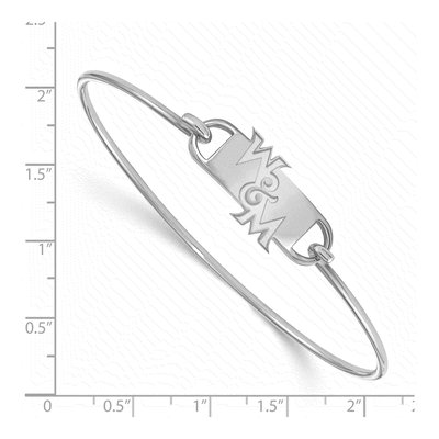 College of William & Mary Sterling Silver Wire Bangle Bracelet – view 2