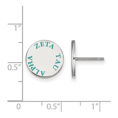 Zeta Tau Alpha Sterling Silver Enamel Stud Earrings – view 2