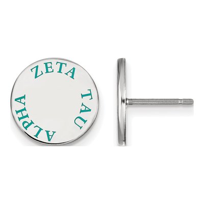 Zeta Tau Alpha Sterling Silver Enamel Stud Earrings