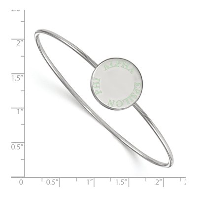 Alpha Epsilon Phi Sterling Silver Large Slip-On Bangle Bracelet – view 2