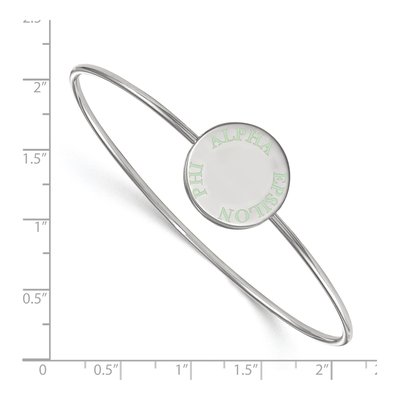 Alpha Epsilon Phi Sterling Silver Large Slip-On Bangle Bracelet – view 3