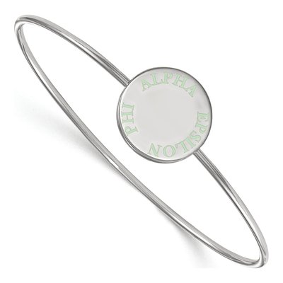 Alpha Epsilon Phi Sterling Silver Large Slip-On Bangle Bracelet