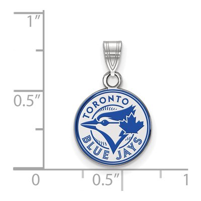 Toronto Blue Jays Sterling Silver Enamel Disc Pendant – view 2