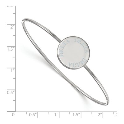 Delta Delta Delta Sterling Silver Large Slip-On Bangle Bracelet – view 2