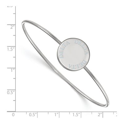 Delta Delta Delta Sterling Silver Large Slip-On Bangle Bracelet – view 3