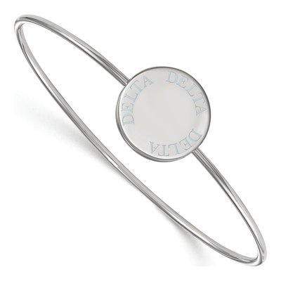 Delta Delta Delta Sterling Silver Large Slip-On Bangle Bracelet