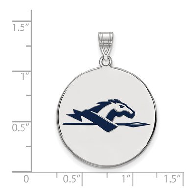 Longwood University Sterling Silver Extra Large Enameled Disc Pendant – view 2