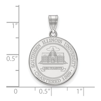 Southern Illinois University Sterling Silver Large Crest Pendant – view 2