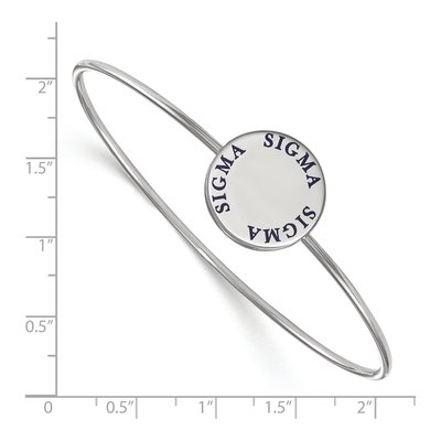 Sigma Sigma Sigma Sterling Silver Large Tri Bangle Bracelet – view 2