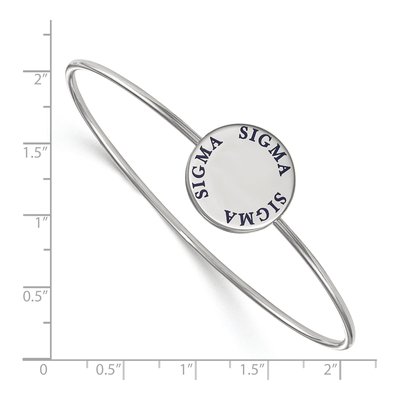 Sigma Sigma Sigma Sterling Silver Large Tri Bangle Bracelet – view 3