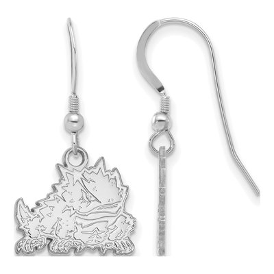 Texas Christian University Sterling Silver TCU Horned Frog Earrings