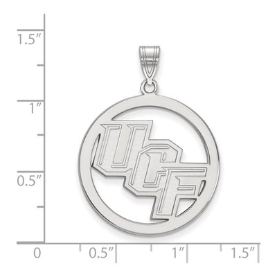 University of Central Florida Sterling Silver UCF Knights Extra Large Circle Pendant – view 2