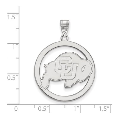 University of Colorado Sterling Silver Extra Large Buffaloes Pendant – view 2