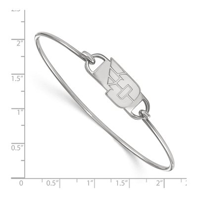 University of Dayton Sterling Silver Small Wire Bangle Bracelet – view 2