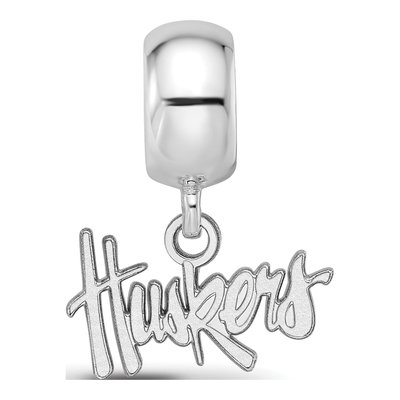 University of Nebraska Sterling Silver Extra Small Huskers Dangle Bead – view 4