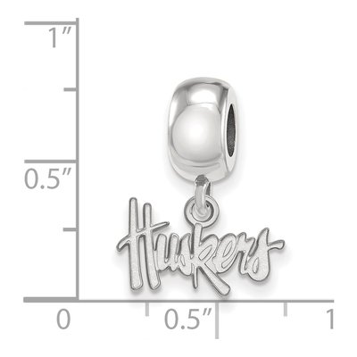 University of Nebraska Sterling Silver Extra Small Huskers Dangle Bead – view 5