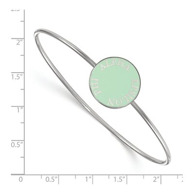 Alpha Epsilon Phi Sterling Silver Large Slip-On Bangle Bracelet – view 2