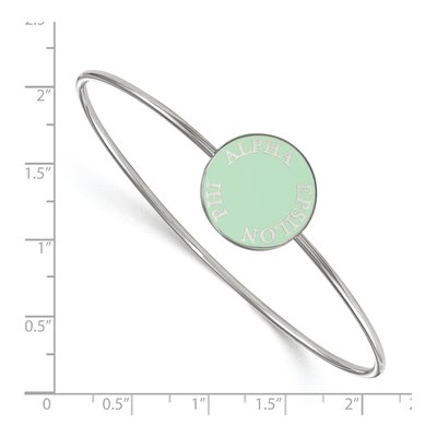 Alpha Epsilon Phi Sterling Silver Large Slip-On Bangle Bracelet – view 3