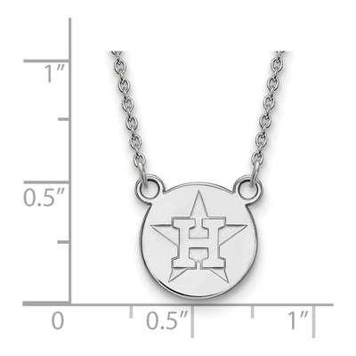 Houston Astros Sterling Silver Small Disc Necklace – view 2