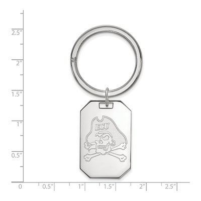 East Carolina University Pirates Sterling Silver Key Ring – view 2