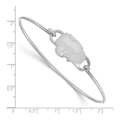 Kansas State University Sterling Silver Small Wildcat Wire Bangle Bracelet – view 2