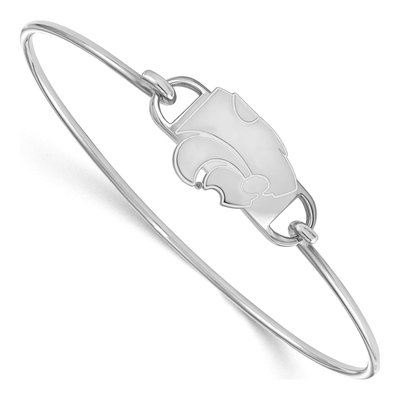 Kansas State University Sterling Silver Small Wildcat Wire Bangle Bracelet
