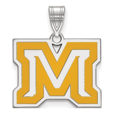 Montana State University Sterling Silver Medium Letter M Pendant