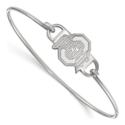 Ohio State University Sterling Silver Small Wire Bangle Bracelet
