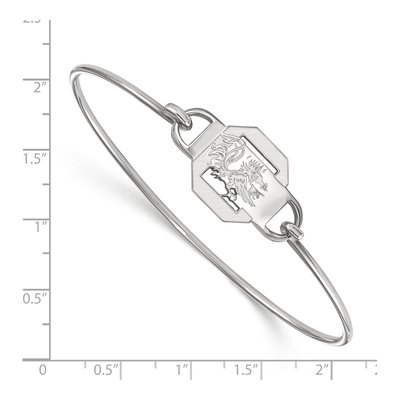 University of South Carolina Sterling Silver Small Wire Bangle Bracelet – view 2