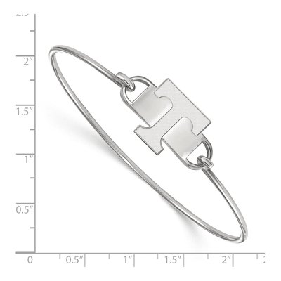 University of Tennessee Sterling Silver Small Bangle Letter T Bracelet – view 2