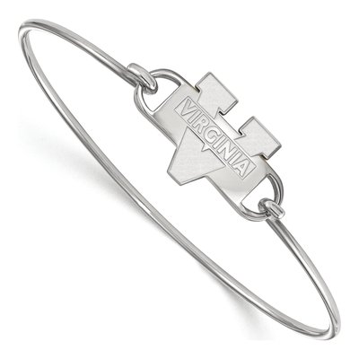 University of Virginia Sterling Silver Small UVA Wire Bangle Bracelet