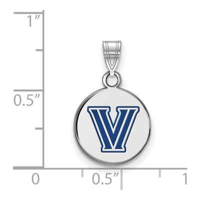 Villanova University Sterling Silver Small Enamel Letter V Pendant – view 2