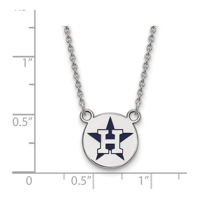 Houston Astros Sterling Silver Small Enamel Necklace – view 2