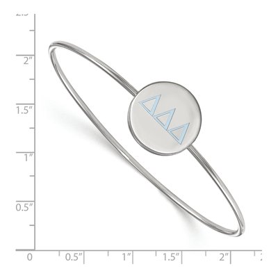 Delta Delta Delta Sterling Silver Large Enamel Slip-On Bangle Bracelet – view 2