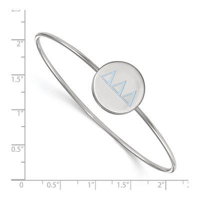 Delta Delta Delta Sterling Silver Large Enamel Slip-On Bangle Bracelet – view 3