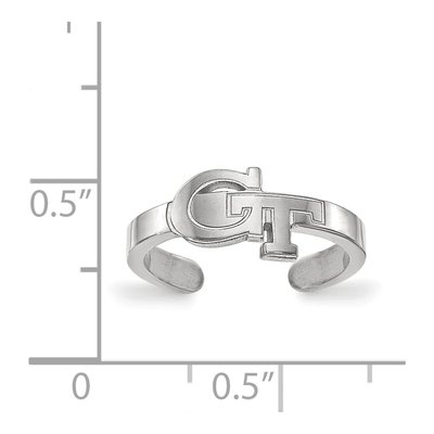 Georgia Institute of Technology Sterling Silver Tech G-T Toe Ring – view 5