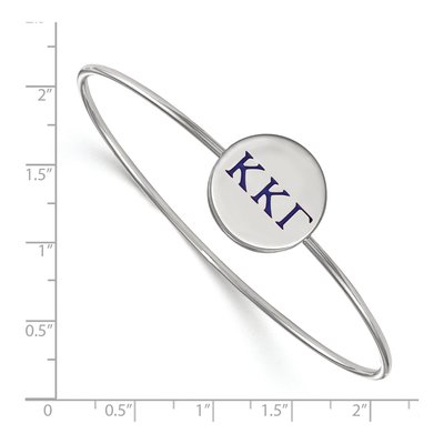 Kappa Kappa Gamma Sterling Silver Large Slip-On Bangle Bracelet – view 2