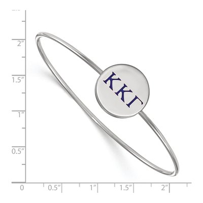 Kappa Kappa Gamma Sterling Silver Large Slip-On Bangle Bracelet – view 3