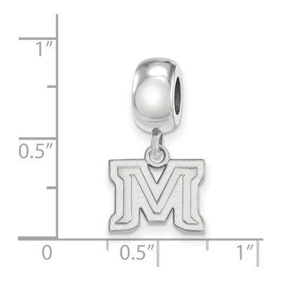 Montana State University Sterling Silver Extra Small Letter M Dangle Bead – view 5