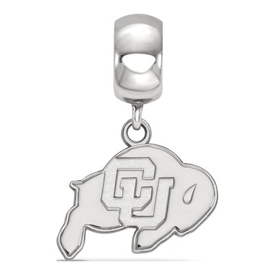 University of Colorado Sterling Silver Small Buffaloes Dangle Bead – view 3