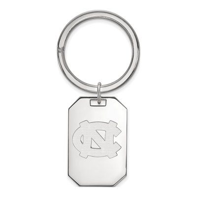UNC Tar Heels Sterling Silver Key Ring