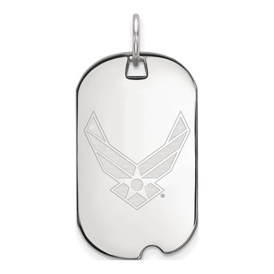 United States Air Force Academy Sterling Silver U.s Air Small Dog Tag Pendant