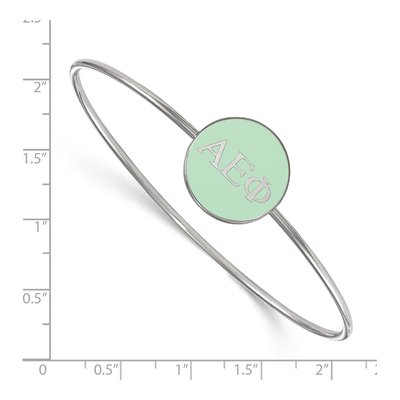 Alpha Epsilon Phi Sterling Silver Large Slip-On Bangle Bracelet – view 2
