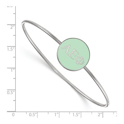 Alpha Epsilon Phi Sterling Silver Large Slip-On Bangle Bracelet – view 3