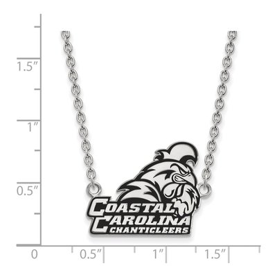 Coastal Carolina University Sterling Silver Large Chanticleers Pendant Necklace – view 2