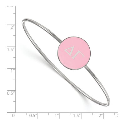 Delta Gamma Sterling Silver Large Slip-On Bangle Bracelet – view 2