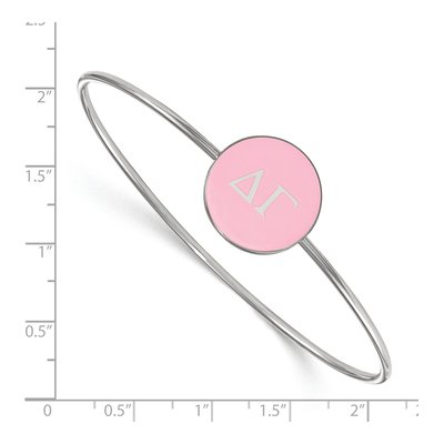 Delta Gamma Sterling Silver Large Slip-On Bangle Bracelet – view 3