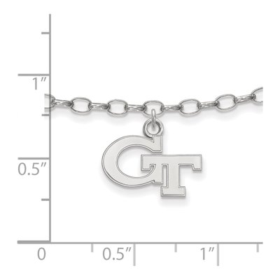Georgia Institute of Technology Sterling Silver Extra Small Tech Anklet – view 2